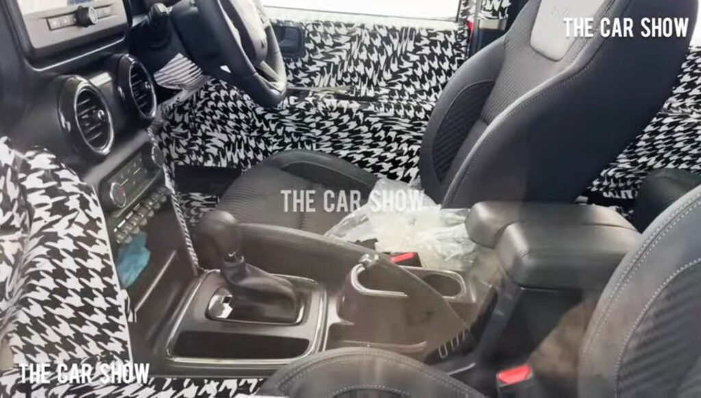 Thar 5 Door Spied armrest