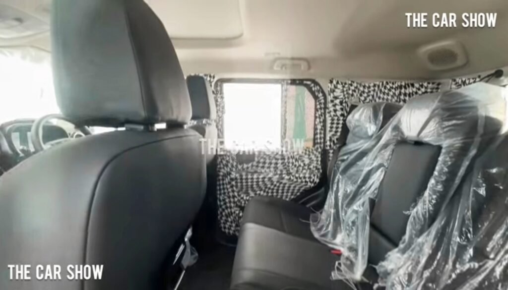 Thar 5 Door Spied Rear seat